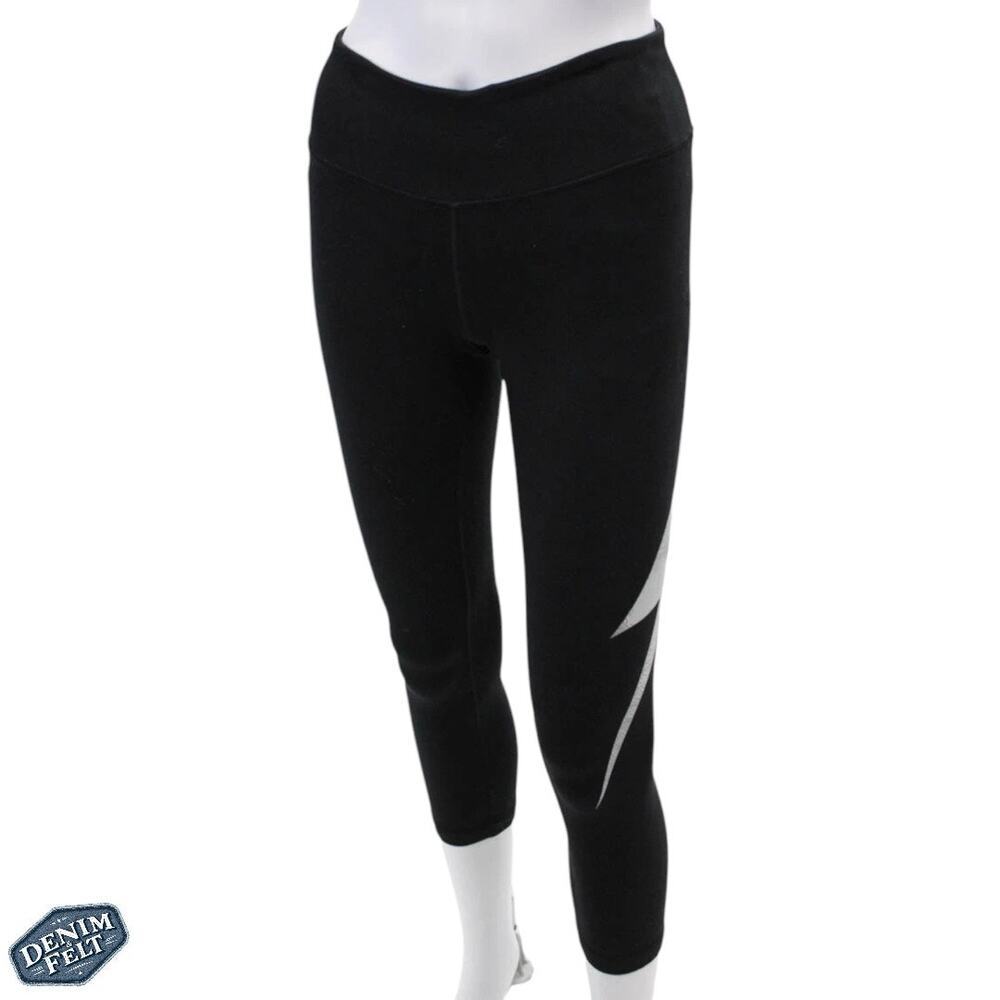 Aviator Nation Black Leggings with White Accent